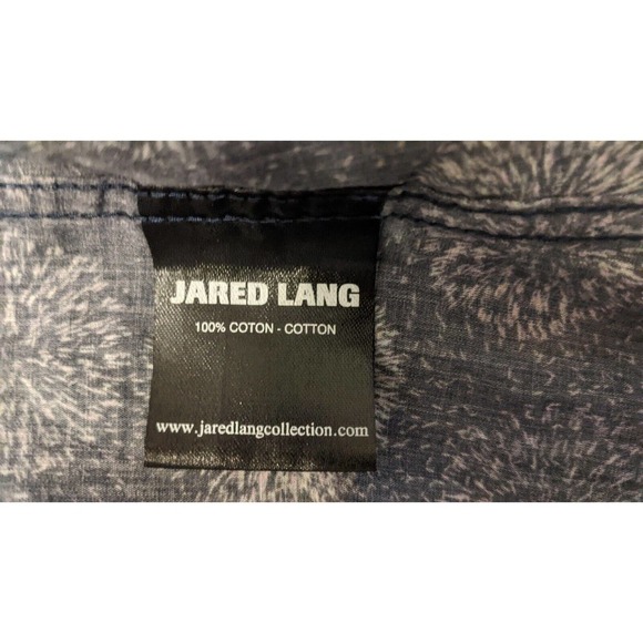 Jared Lang Shirt Men's XL Button Up Long Sleeve Cotton Men, Fireworks pattern - Picture 9 of 11